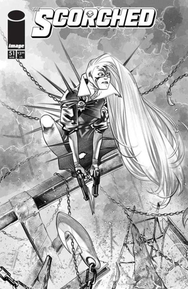 Spawn Scorched #51 Cover B Ig Guara Black & White Variant