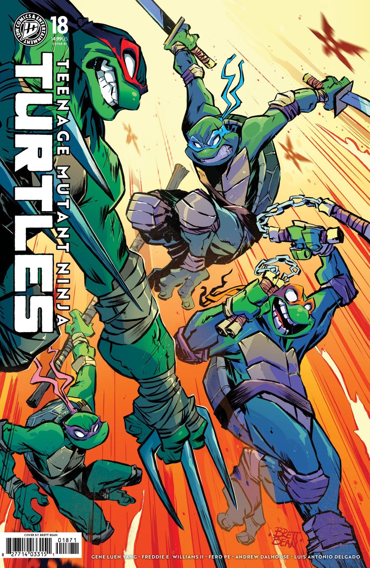Teenage Mutant Ninja Turtles #18 Variant Ri (50) (Bean)