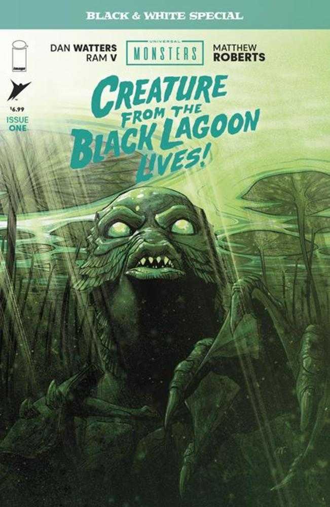 Universal Monsters Creature From The Black Lagoon Lives Black & White Special #1 (Of 2) Cover A Matthew Roberts