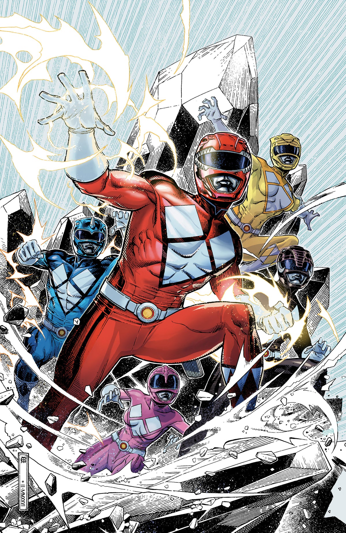 Mighty Morphin Power Rangers (2026) #1 E Foil Variant (Full Art, Foil, Cheung)